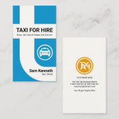 Energetische stijlvolle Alphabet-T Taxi Driver Visitekaartje (Voorkant / Achterkant)