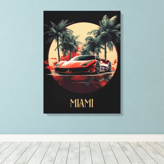 Energetische stroom. Levendige Creative Art Canvas Afdruk (Insitu (Houten vloer))