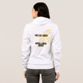 "Energie 0% – Koffie 100% Hoodie" Hoodie (Achterkant volledig)