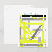 Energie-Abstracte kunst Briefkaart (Voorkant / Achterkant)