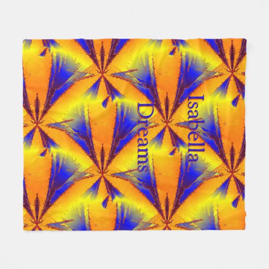 Energie-Abstracte Sterren Gepersonaliseerde Fleece Deken (Voorkant (Horizontaal))