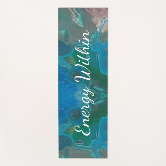 Energie Binnen Blauwe Groene Edelsteen Mindful Bew Yogamat (Voorkant)