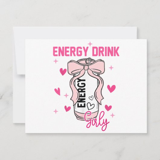 Energie Drink Girly Grappig Drink Lover Design (Voorkant)