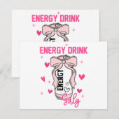 Energie Drink Girly Grappig Drink Lover Design (Voorkant / Achterkant)