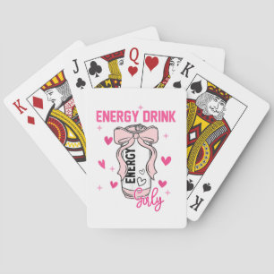 Energie Drink Girly Grappig Drink Lover Design Pokerkaarten
