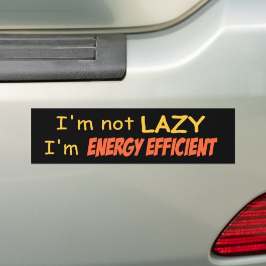 Energie-efficiënt Bumpersticker (Op auto)