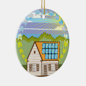 Energie-efficiënt voor zonne-energie uit hernieuwb keramisch ornament (Rechts)