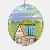 Energie-efficiënt voor zonne-energie uit hernieuwb keramisch ornament (Links)