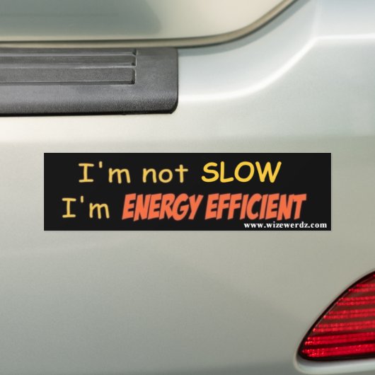 Energie-efficiënte bumpersticker (Op auto)
