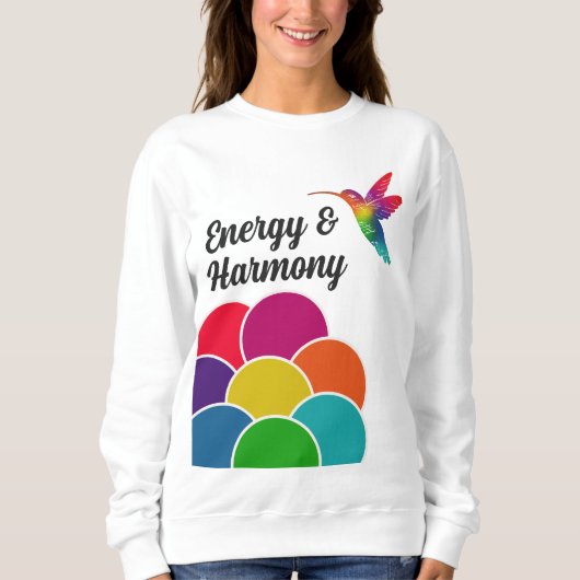 Energie en harmonie Kleurrijke Levendige Kolibrie Trui (Voorkant)