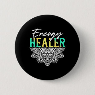 Energie Genezer Reiki Meester Yoga Spiritueel Chak Ronde Button 5,7 Cm