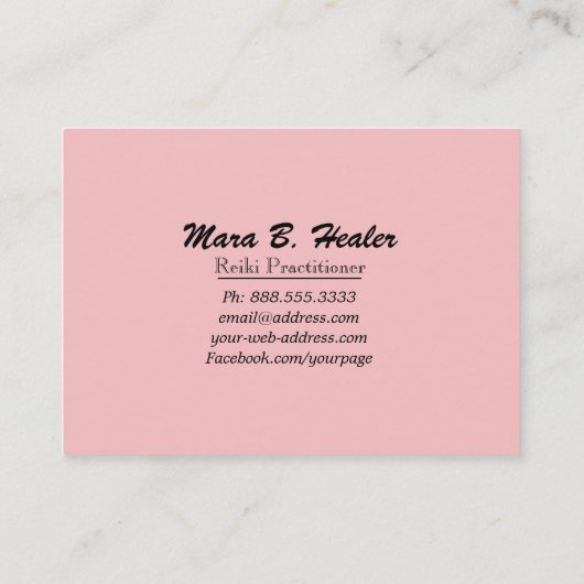 *~* Energie - Hand Radiating Love and Light Visitekaartje (Achterkant)