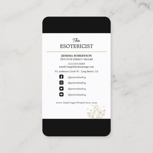 Energie Healer/Intuïtief/Reiki/Tarot/Esoteric Visitekaartje (Achterkant)