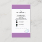 Energie Healer/Intuïtief/Reiki/Tarot/Esoteric Visitekaartje (Achterkant)