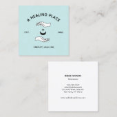 Energie — Healer Moon en Stars Vierkante Visitekaartje (Voorkant / Achterkant)