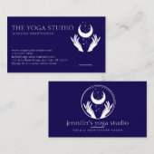 Energie Healing Hands Moon Spirituele NAVY Visitekaartje (Voorkant / Achterkant)
