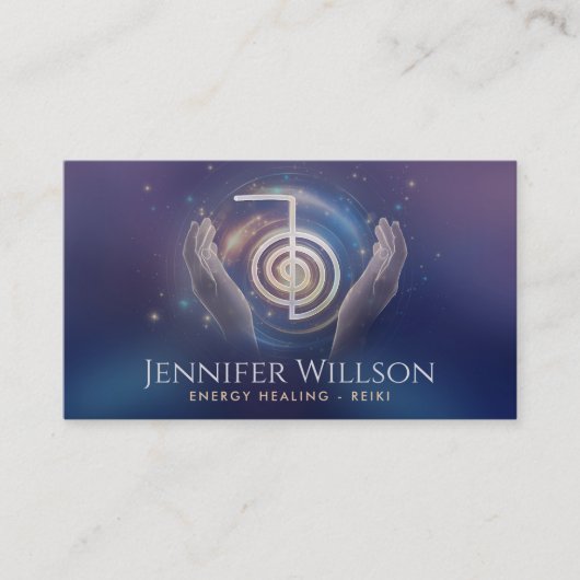 Energie Healing - Reiki Cho Ku Rei Power Symbool Visitekaartje (Voorkant)