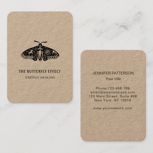 Energie Heiler Reiki Spiritueel Visitekaartje (Voorkant / Achterkant)