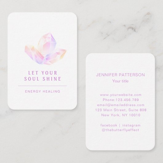 Energie Heiler Reiki Spiritueel Visitekaartje (Voorkant / Achterkant)