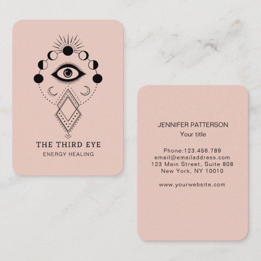 Energie Heiler Reiki Spiritueel Visitekaartje (Voorkant / Achterkant)