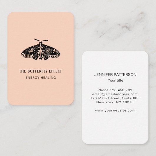 Energie Heiler Reiki Spiritueel Visitekaartje (Voorkant / Achterkant)