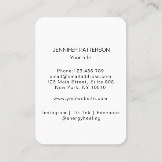 Energie Heiler Reiki Spiritueel Visitekaartje (Achterkant)
