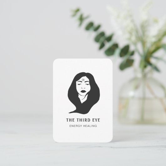 Energie Heiler Reiki Spirituell Visitenkarte Visitekaartje (Staand voorkant)