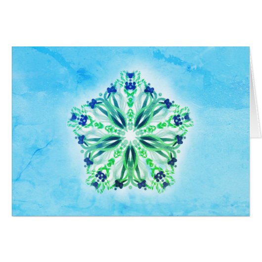 *~* Energie-herstellende Turquoise & Indigo Blue M (Voorkant Horizontaal)