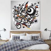 Energie in Beweging Canvas Afdruk (Insitu (Slaapkamer))