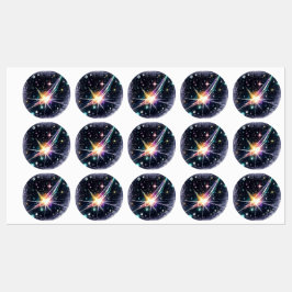 Energie in ruimte sticker. labels