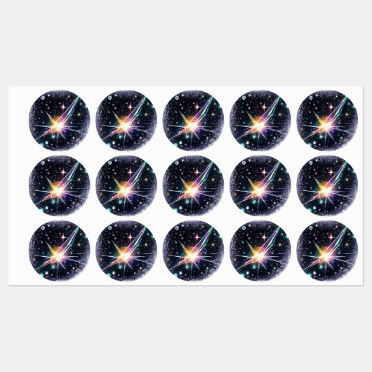 Energie in ruimte sticker. labels (Vel)