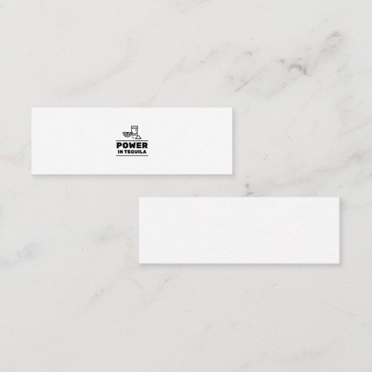 Energie in tequila mini visitekaartje (Voorkant / Achterkant)
