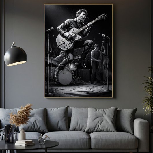 Energie in zwart en wit canvas afdruk