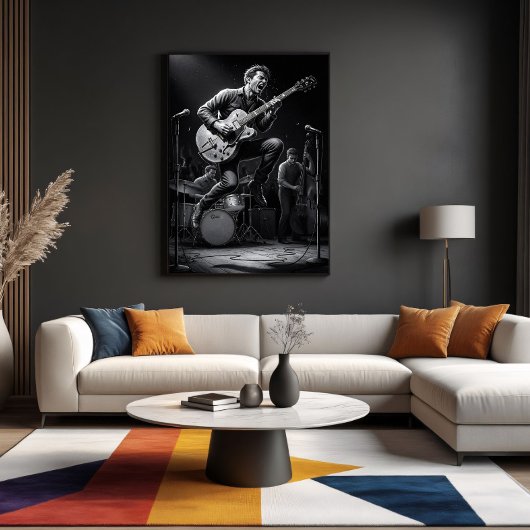 Energie in zwart en wit poster
