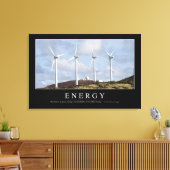 Energie: Inspirerend prijsopgave Canvas Afdruk (Insitu (Woonkamer))