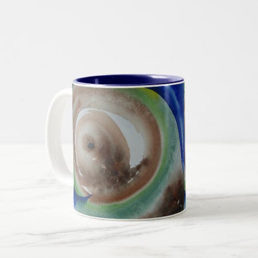 Energie-kern Tweekleurige Koffiemok (Voorkant links)