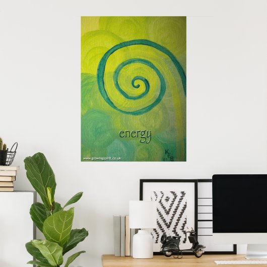 "energie" Kunstschilder Poster (Thuiskantoor)