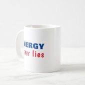 Energie liegt nooit koffiemok (Voorkant links)