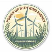 Energie met windenergie Bumpersticker - hernieuwba Sticker (Voorkant)