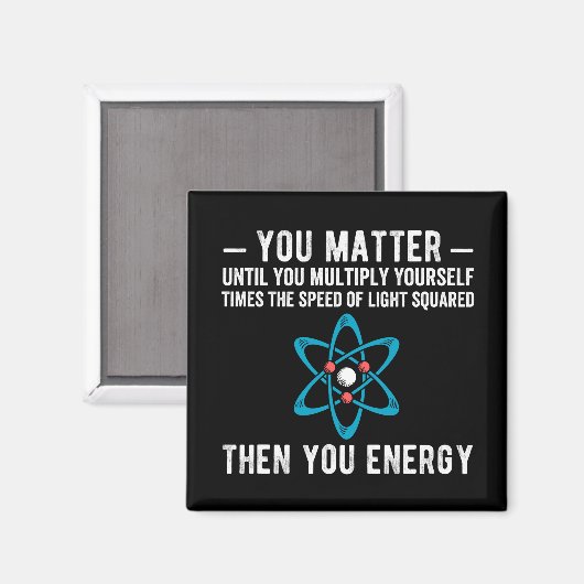 energie, omdat wetenschap, voor wetenschapper magneet (Voorkant / Achterkant)