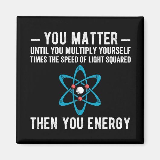 energie, omdat wetenschap, voor wetenschapper magneet (Voorkant)