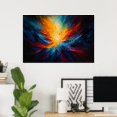 Energie Ontketend Heldere Abstracte Kosmische Kuns Poster (Thuiskantoor)
