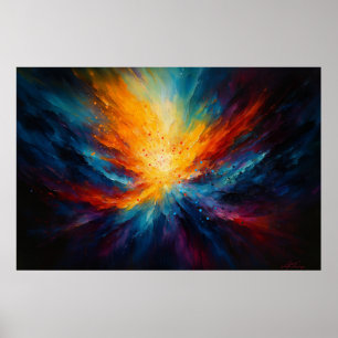 Energie Ontketend Heldere Abstracte Kosmische Kuns Poster