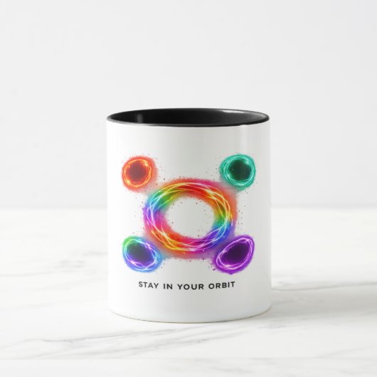 Energie Ring Koffiemok – Abstract Kleurcirkel Ontw Mok (Midden)