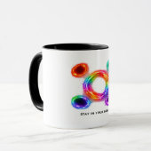 Energie Ring Koffiemok – Abstract Kleurcirkel Ontw Mok (Voorkant links)