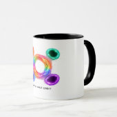 Energie Ring Koffiemok – Abstract Kleurcirkel Ontw Mok (Voorkant rechts)