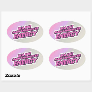 energie-Sticker met hoofdletters Ovale Sticker