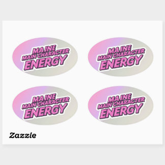 energie-Sticker met hoofdletters Ovale Sticker