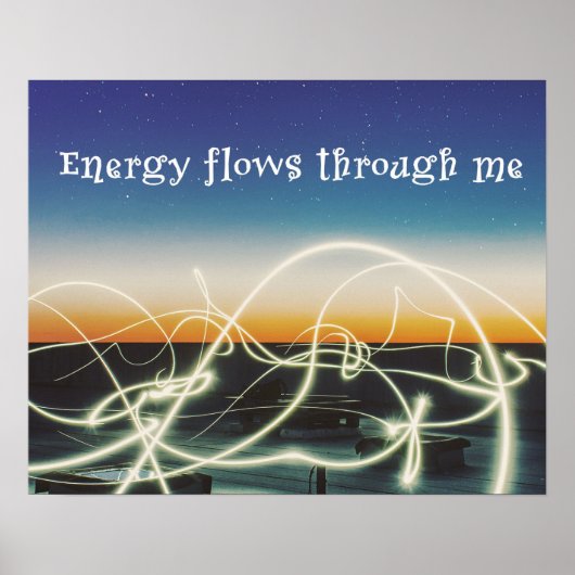 Energie stroomt door mij poster (Voorkant)