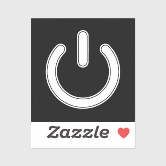 Energie Symbool (Zwart en Wit) Sticker (Vel)